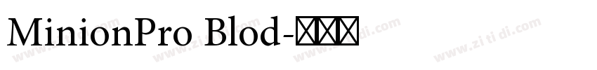 MinionPro Blod字体转换